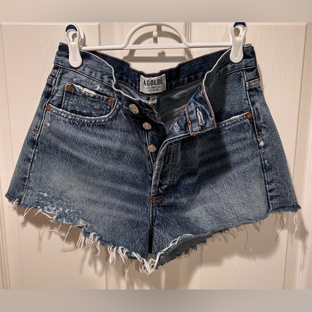 Agolde Blue Jean Shorts